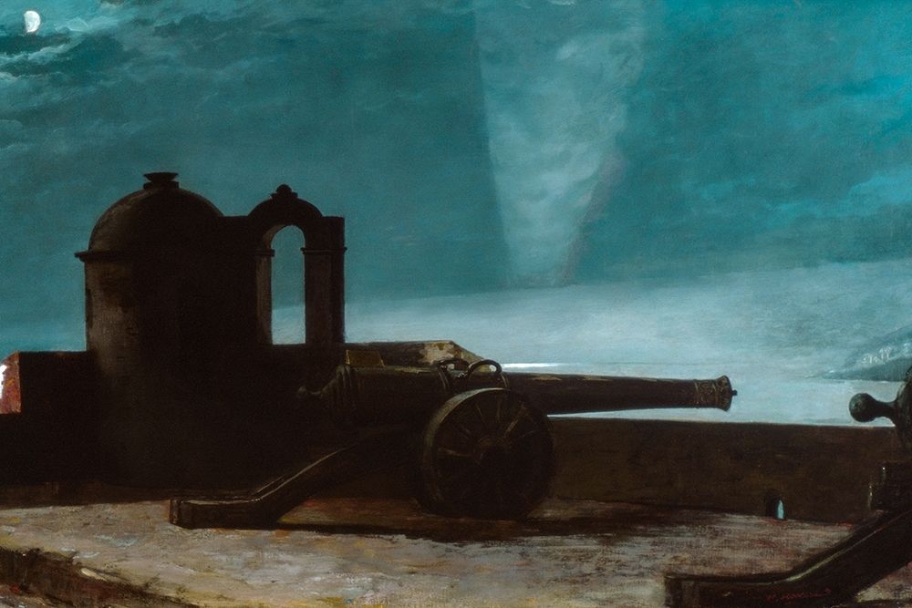 Searchlight on Harbor Entrance, Santiago de Cuba art print by Albert Bierstadt for $57.95 CAD