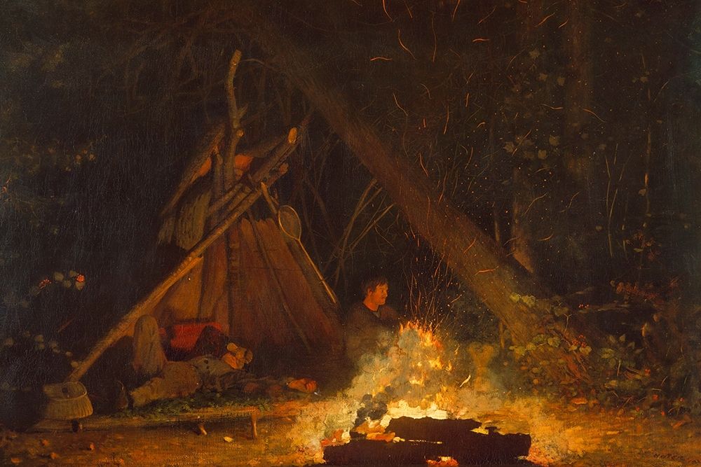 Camp Fire art print by Winslow Homer for $57.95 CAD