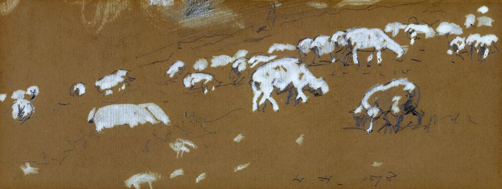 Sheep art print by Winslow Homer for $57.95 CAD