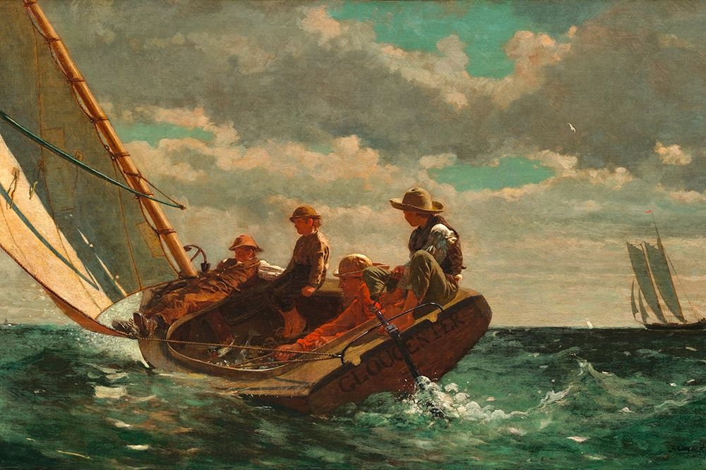 Breezing Up (A Fair Wind) art print by Winslow Homer for $57.95 CAD