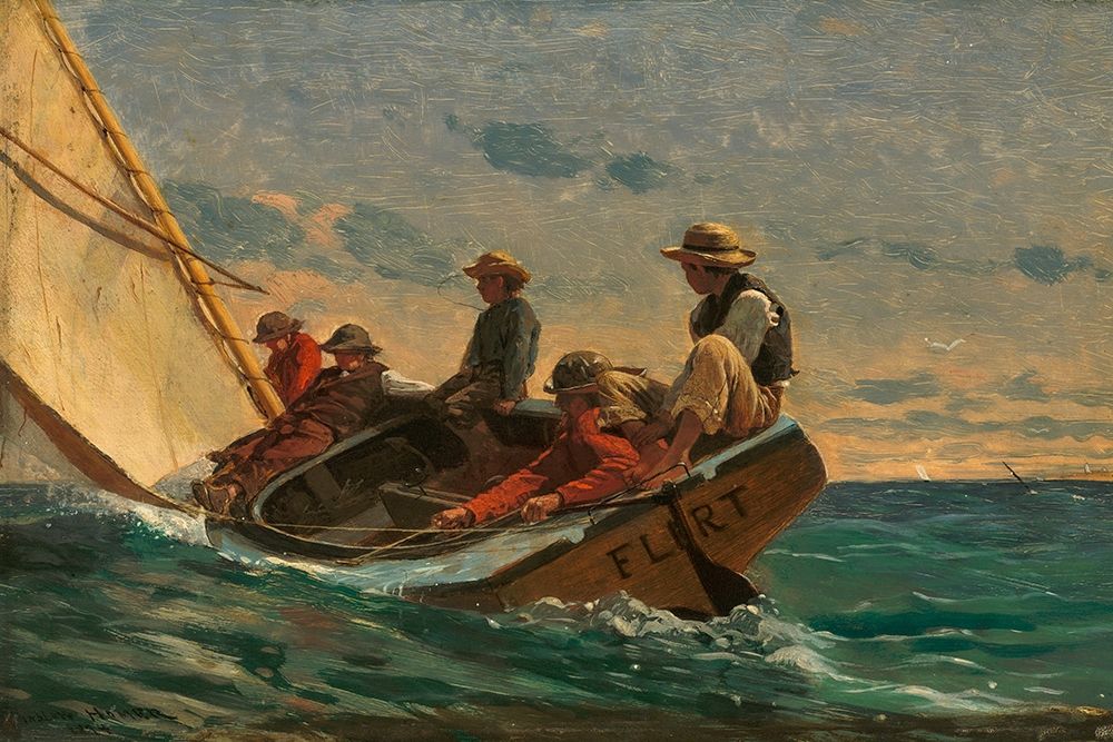 The Flirt art print by Winslow Homer for $57.95 CAD