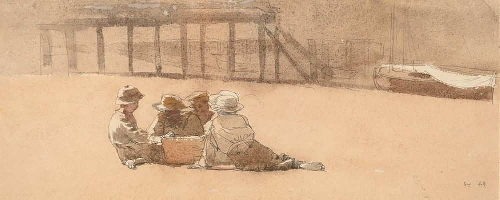 Four Boys on a Beach art print by Winslow Homer for $57.95 CAD