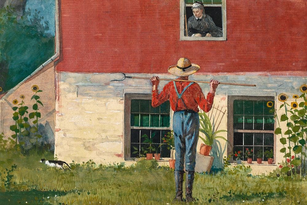 In the Garden (Rustic Courtship) art print by Winslow Homer for $57.95 CAD