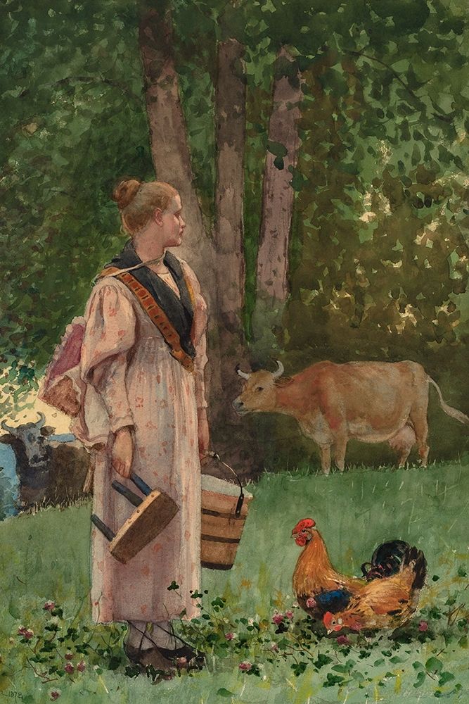 The Milk Maid art print by Winslow Homer for $57.95 CAD