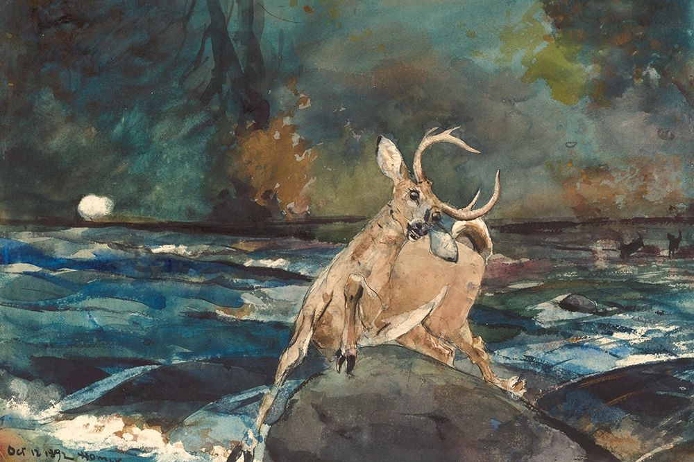 A Good Shot, Adirondacks art print by Winslow Homer for $57.95 CAD