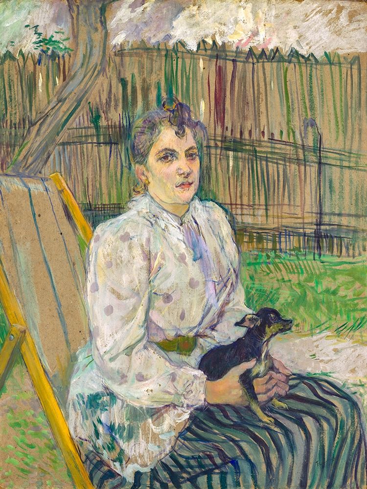 Lady with a Dog art print by Henri de Toulouse-Lautrec for $57.95 CAD