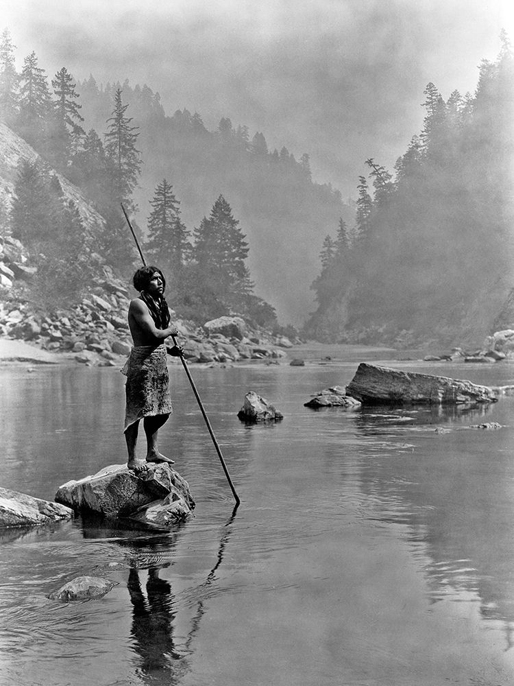 A smoky day at the Sugar Bowl, Hupa art print by Edward Curtis for $57.95 CAD
