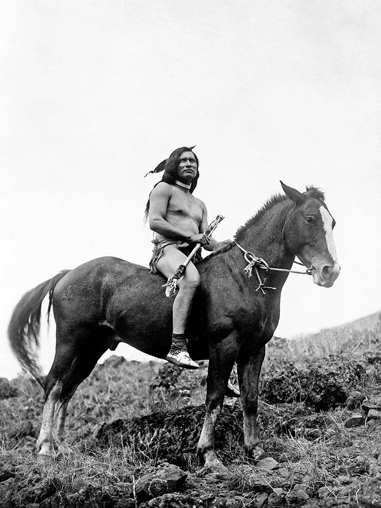 The old-time warrior Nez Perce art print by Edward Curtis for $57.95 CAD