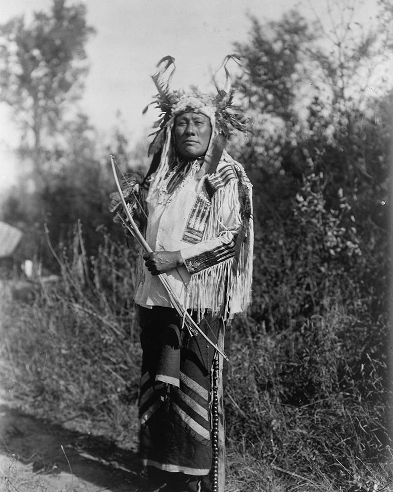 Long Time Dog, Hidatsa art print by Edward Curtis for $57.95 CAD