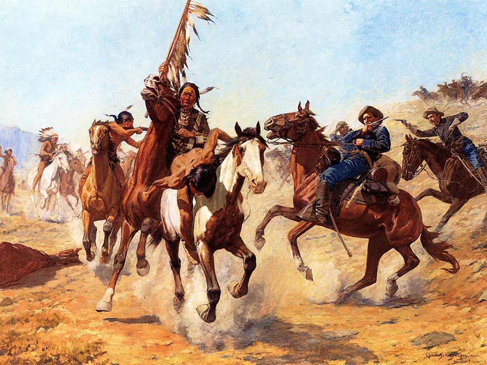 The Silenced War Whoop art print by Charles Schreyvogel for $57.95 CAD