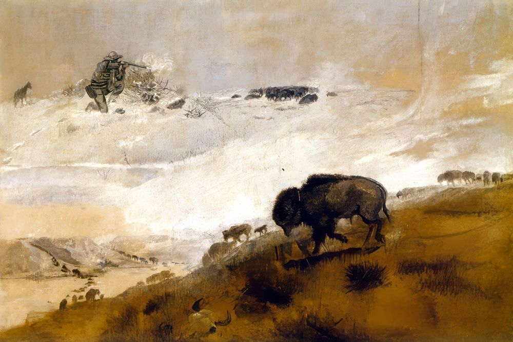 The Stand Crossing the Missouri art print by Charles Marion Russell for $57.95 CAD