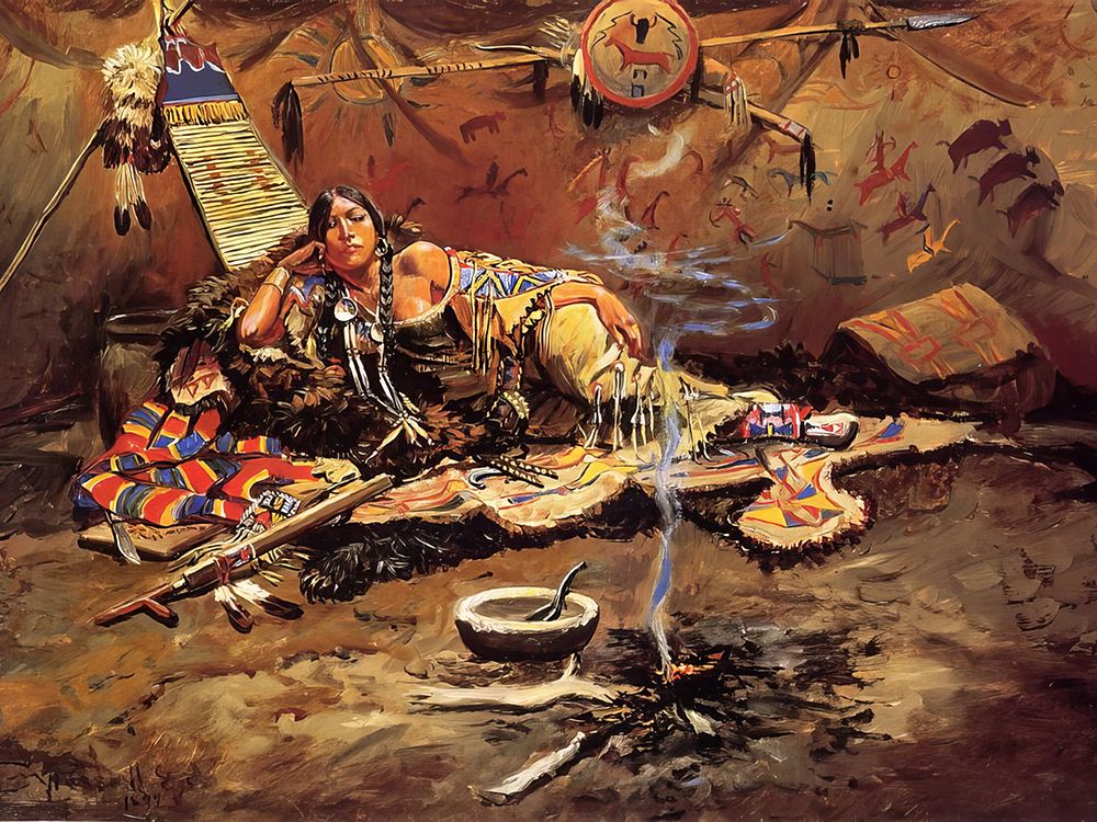 Waiting and Mad art print by Charles Marion Russell for $57.95 CAD