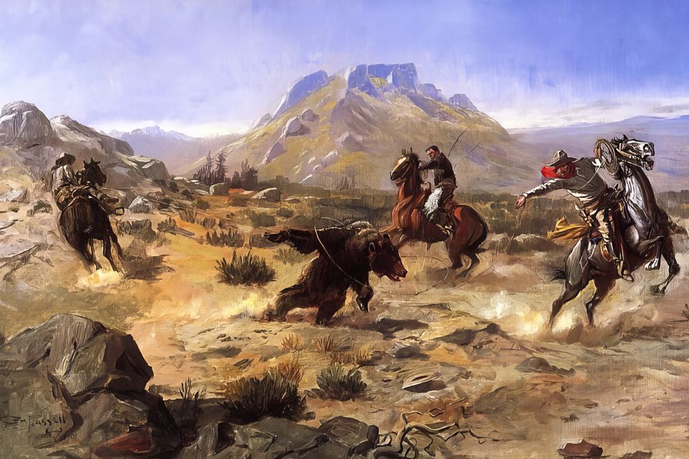 Capturing the Grizzly art print by Charles Marion Russell for $57.95 CAD