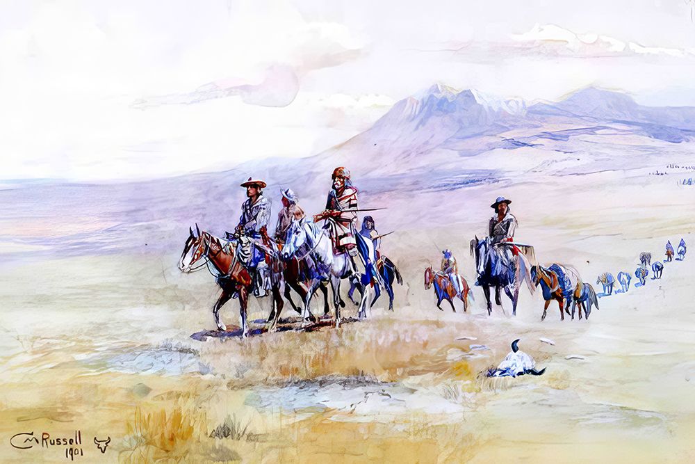 Coming across the Plain art print by Charles Marion Russell for $57.95 CAD