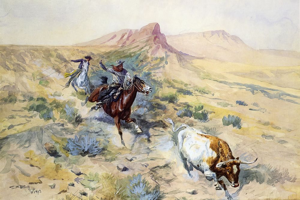 The Herd Quitter art print by Charles Marion Russell for $57.95 CAD