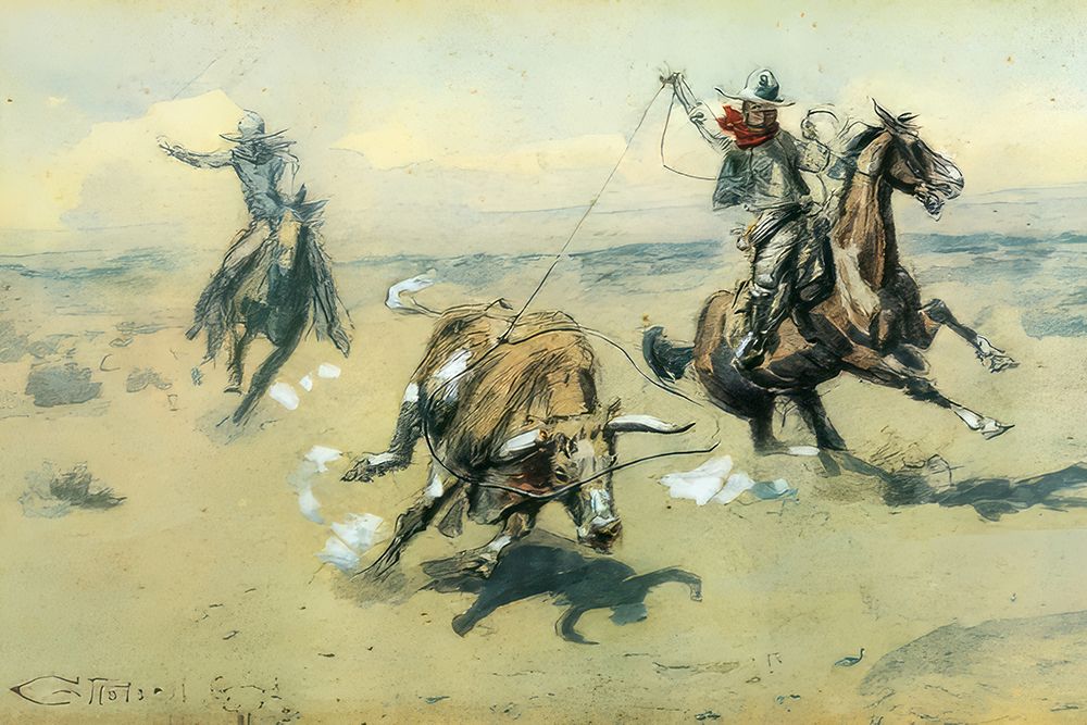The Bolter-#2 art print by Charles Marion Russell for $57.95 CAD