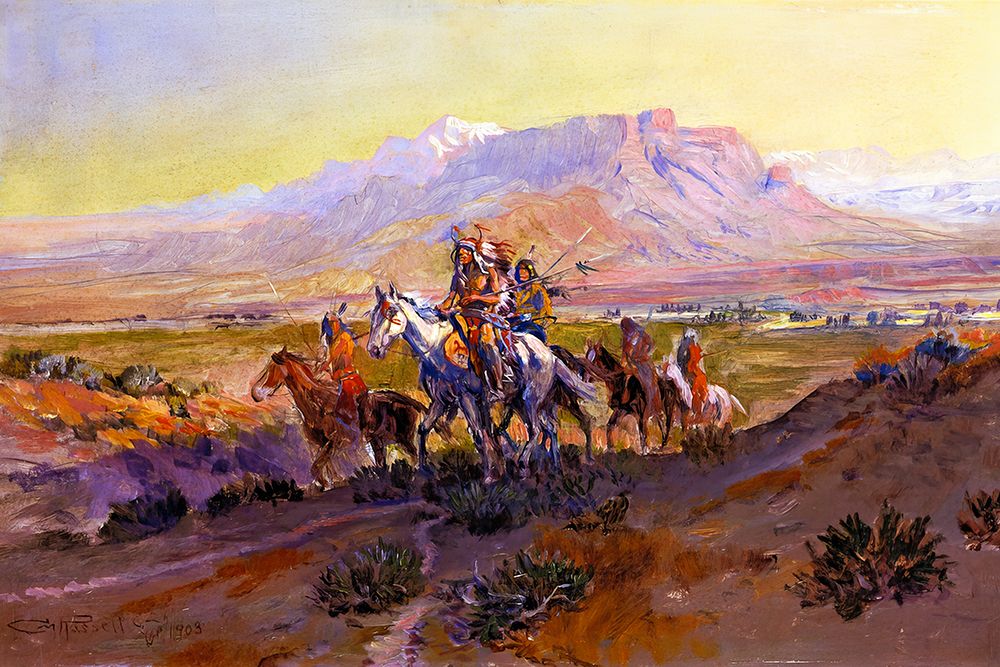 The Forked Trail art print by Charles Marion Russell for $57.95 CAD