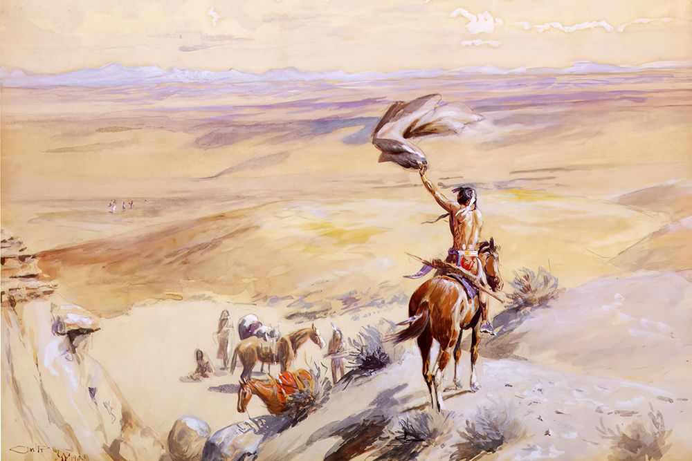 The Signal art print by Charles Marion Russell for $57.95 CAD