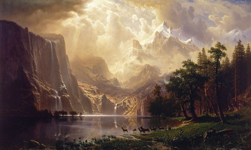 Among the Sierra Nevada, California art print by Albert Bierstadt for $57.95 CAD