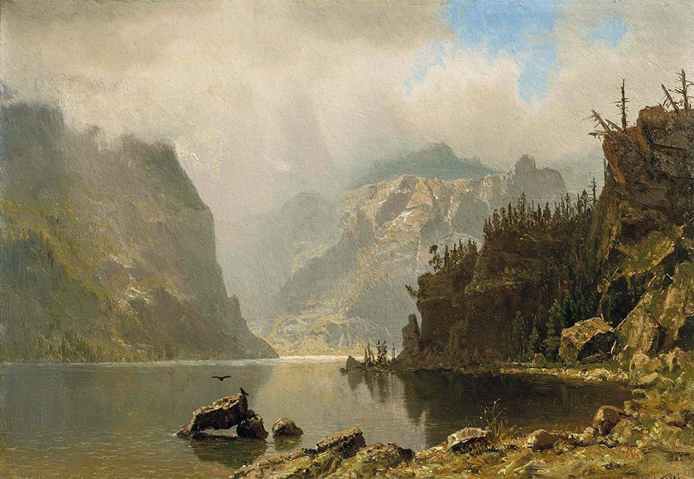 Western Landscape art print by Albert Bierstadt for $57.95 CAD