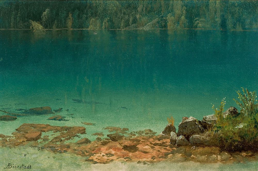 Lake Scene art print by Albert Bierstadt for $57.95 CAD