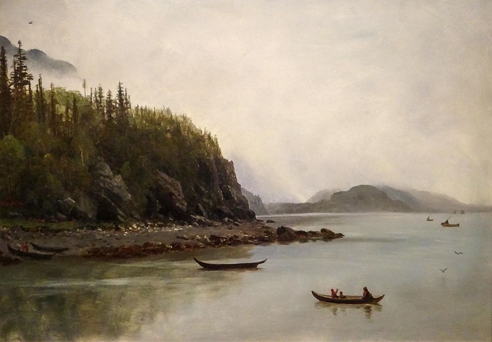 Indians Fishing art print by Albert Bierstadt for $57.95 CAD