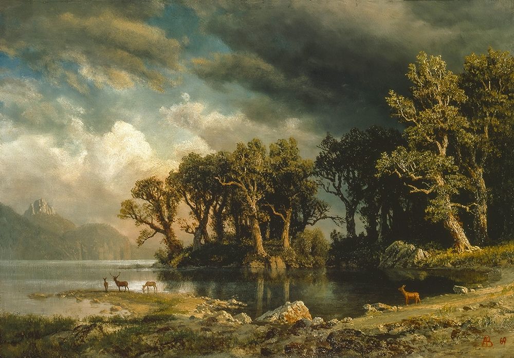 The coming storm art print by Albert Bierstadt for $57.95 CAD