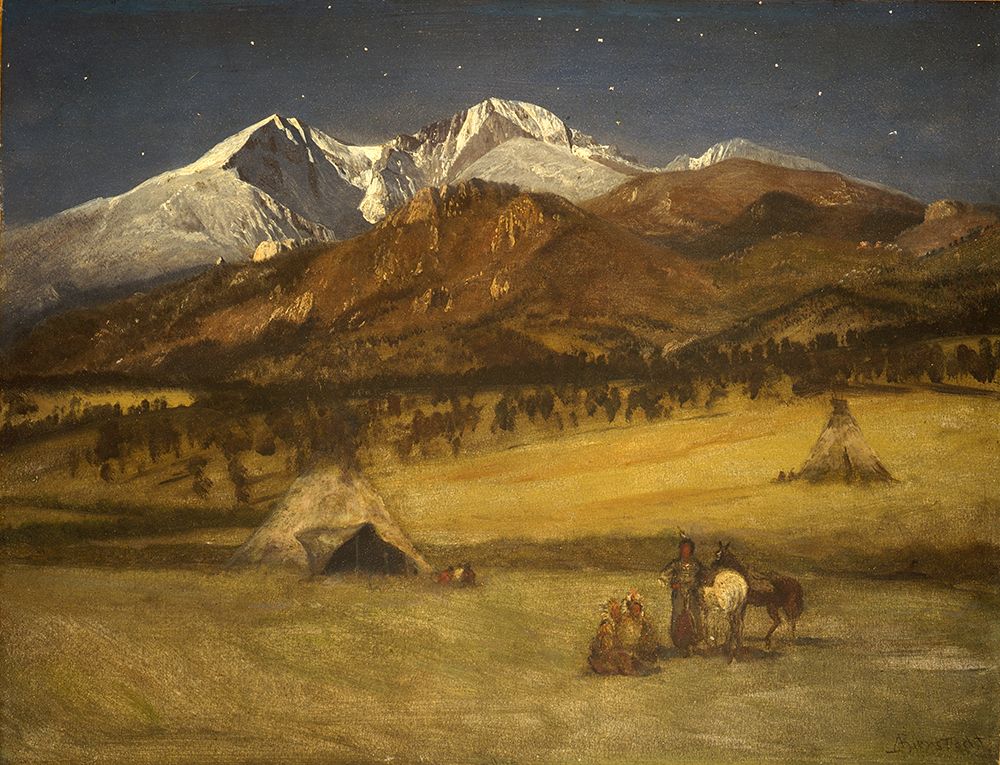 Indian Encampment, Evening 1876 art print by Albert Bierstadt for $57.95 CAD