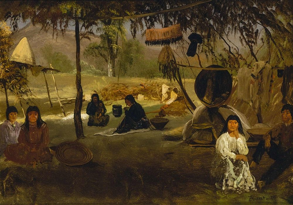 California Indian Camp art print by Albert Bierstadt for $57.95 CAD