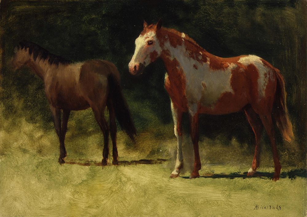Two Horses art print by Albert Bierstadt for $57.95 CAD