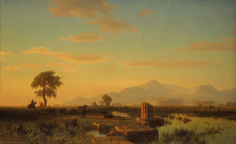 Ruins of Paestum 1858 art print by Albert Bierstadt for $57.95 CAD