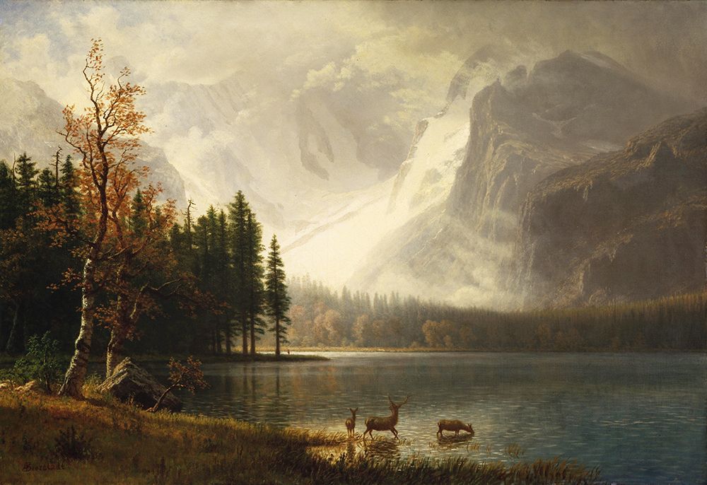 Estes Park, Colorado, Whytes Lake 1877 art print by Albert Bierstadt for $57.95 CAD