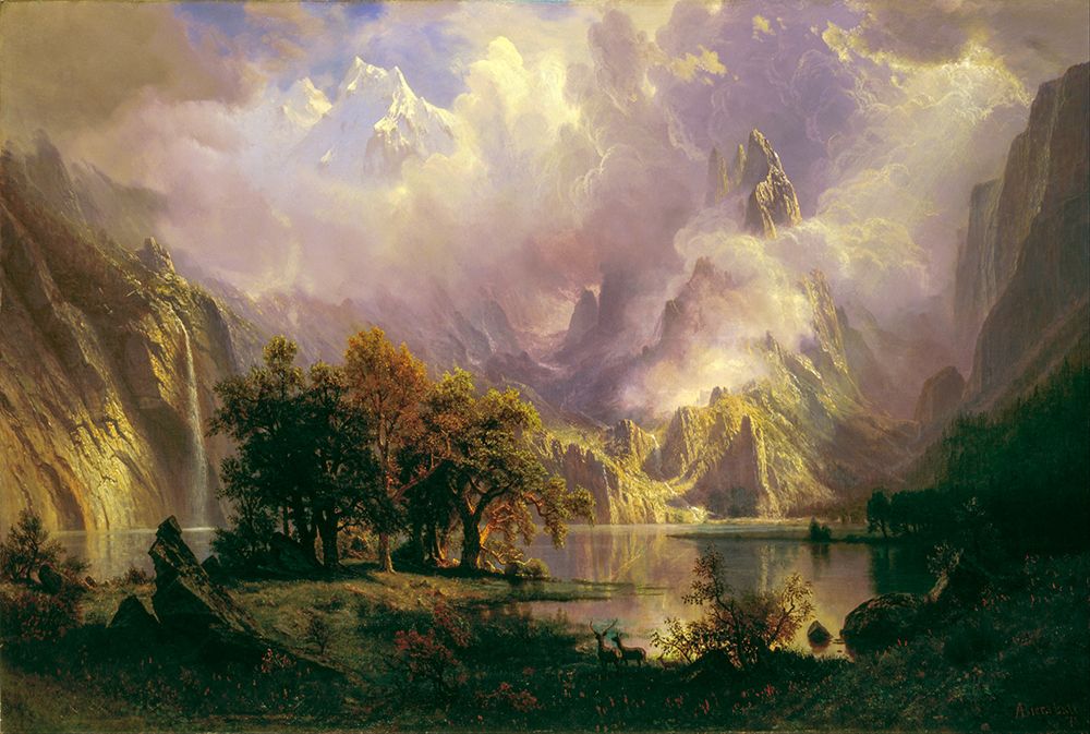Rocky Mountain Landscape art print by Albert Bierstadt for $57.95 CAD