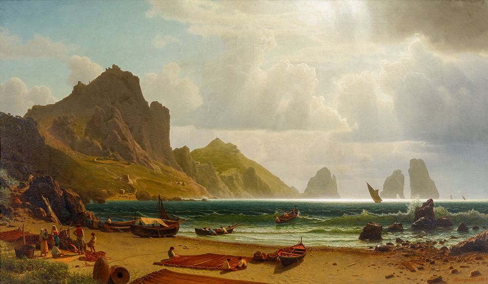 The Marina Piccola, Capri 1859 art print by Albert Bierstadt for $57.95 CAD