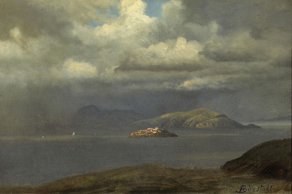 Alcatraz, San Francisco Bay art print by Albert Bierstadt for $57.95 CAD