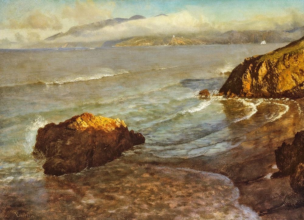 Entrance to the Golden Gate art print by Albert Bierstadt for $57.95 CAD