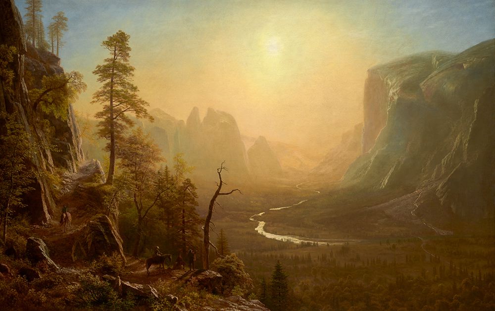 Yosemite Valley Glacier Point Trail 1873 art print by Albert Bierstadt for $57.95 CAD