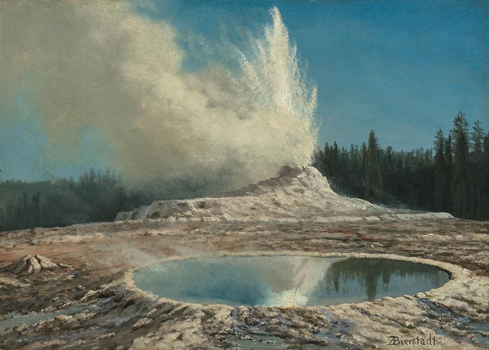 Geyser, Yellowstone Park art print by Albert Bierstadt for $57.95 CAD