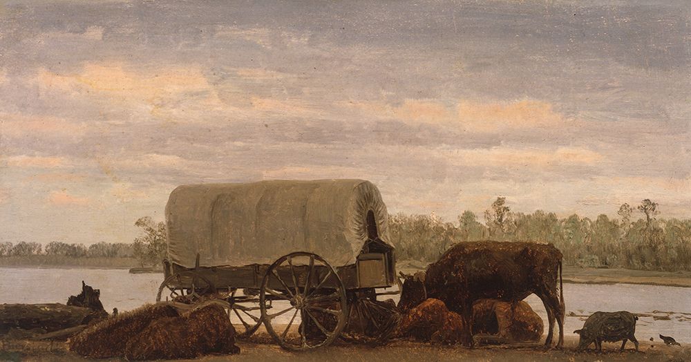 Nooning on the Platte 1859 art print by Albert Bierstadt for $57.95 CAD