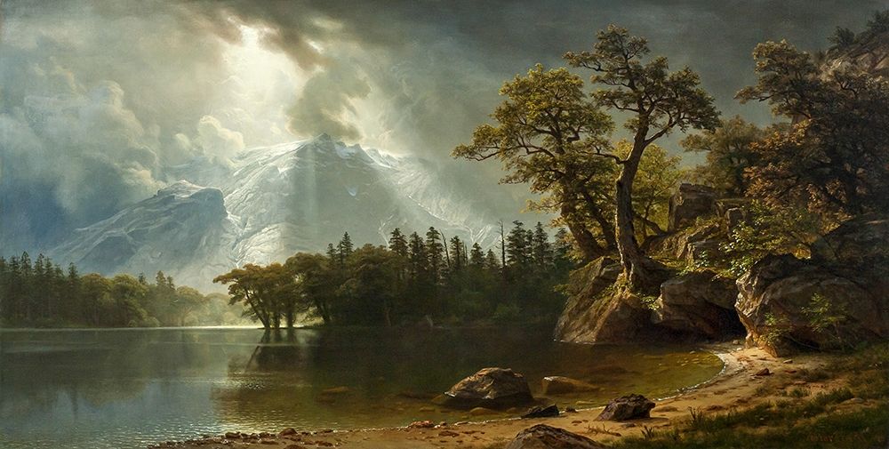 Passing Storm over the Sierra Nevadas art print by Albert Bierstadt for $57.95 CAD