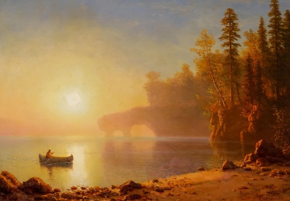 Indian Canoe art print by Albert Bierstadt for $57.95 CAD
