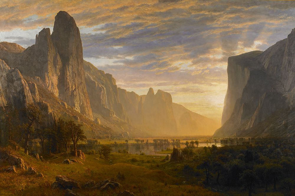 Looking Down Yosemite Valley 1865 art print by Albert Bierstadt for $57.95 CAD