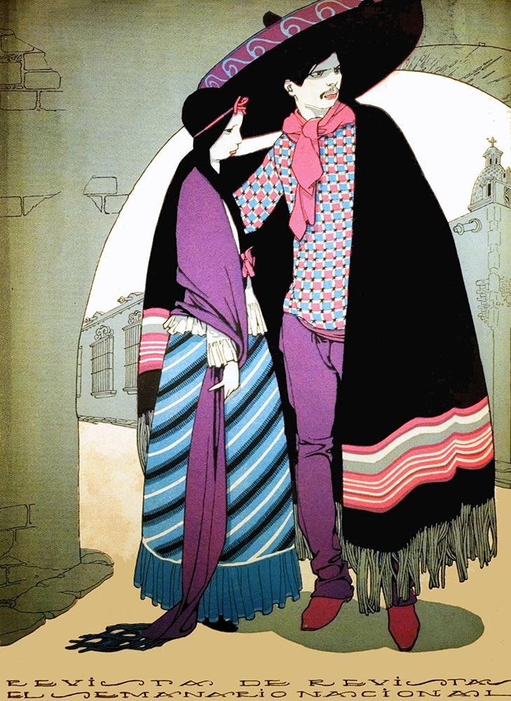 Mexican Magazine Cover 1920 Couple art print by Ernesto Garcia Cabral for $57.95 CAD