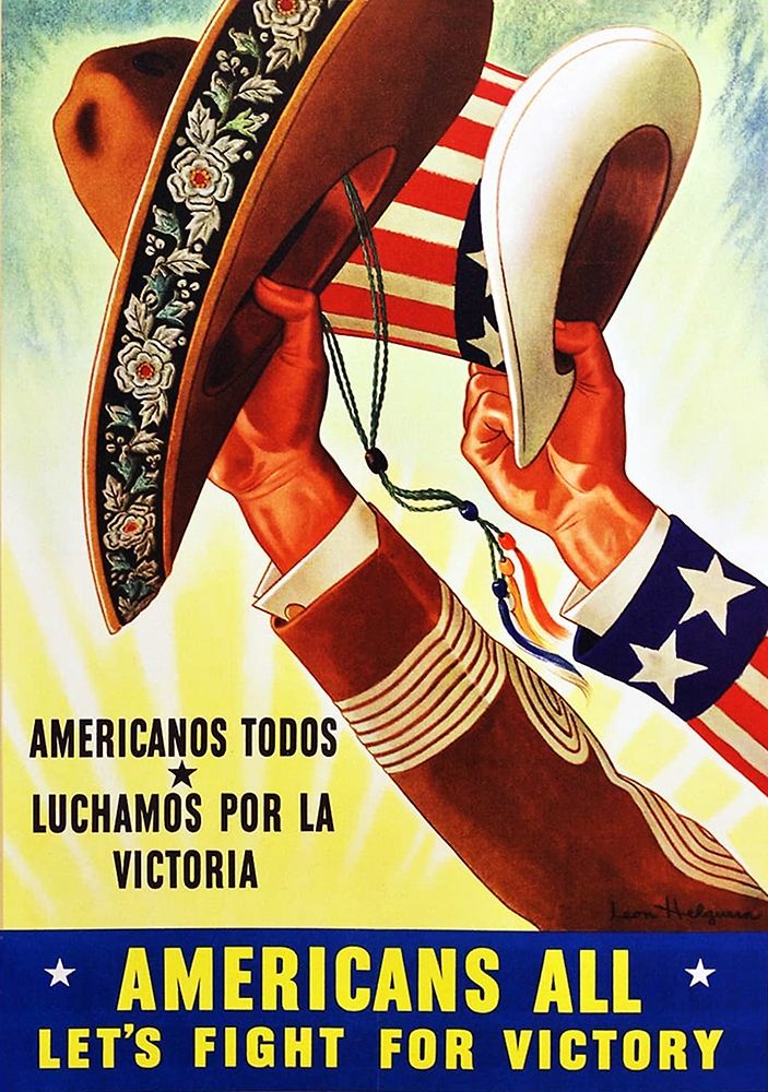 Americanos Todos, Luchamos por la Victoria art print by Leon Helguera for $57.95 CAD