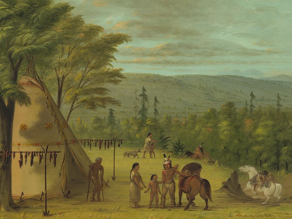 The Cheyenne Brothers Starting on Their Fall Hunt art print by George Catlin for $57.95 CAD