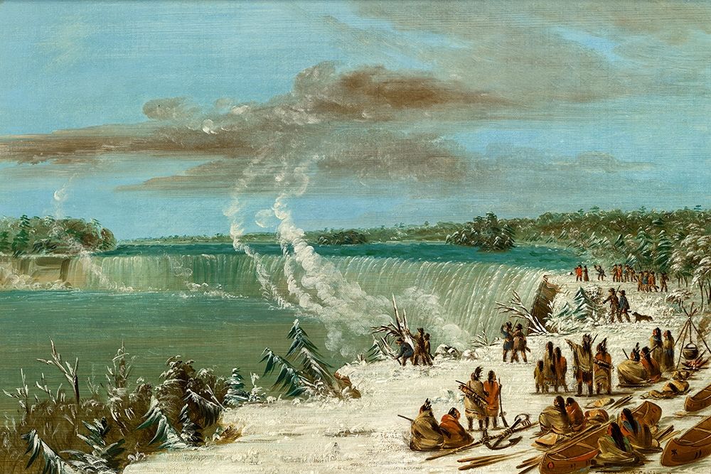 Portage Around the Falls of Niagara at Table Rock art print by George Catlin for $57.95 CAD