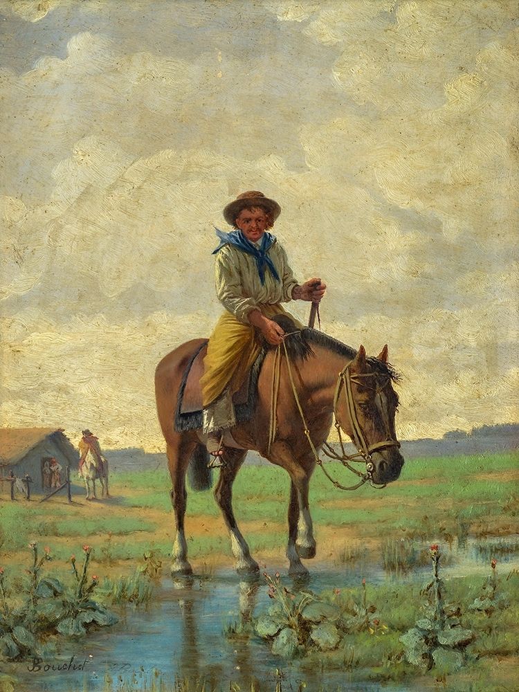 A cowboy art print by Jose Bouchet for $57.95 CAD