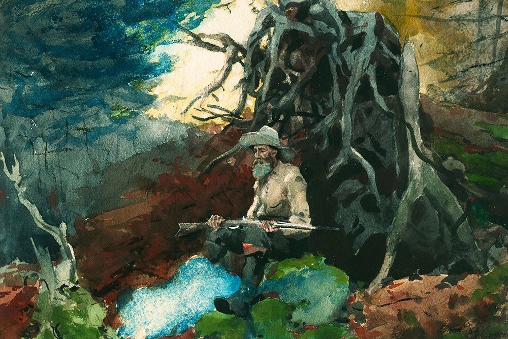 Campfire, Adirondacks art print by Winslow Homer for $57.95 CAD