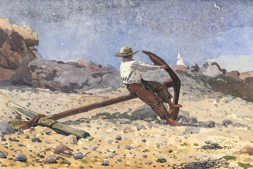 Boy with Anchor art print by Winslow Homer for $57.95 CAD