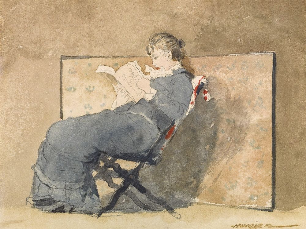 Girl Reading art print by Winslow Homer for $57.95 CAD